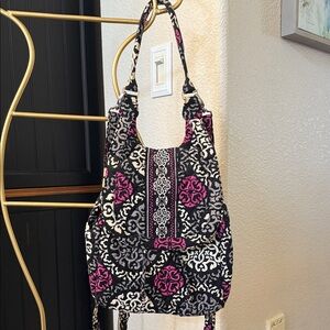Vera Bradley Black and Pink Shoulder Bag/backpack